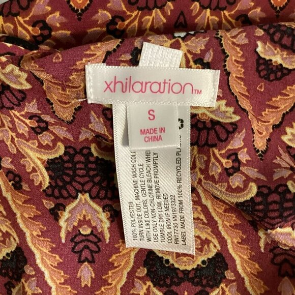 Xhilaration Jumpsuit Tribal Print Single Spaghetti Single Ruffle Sleeve Sz Small - Picture 10 of 10